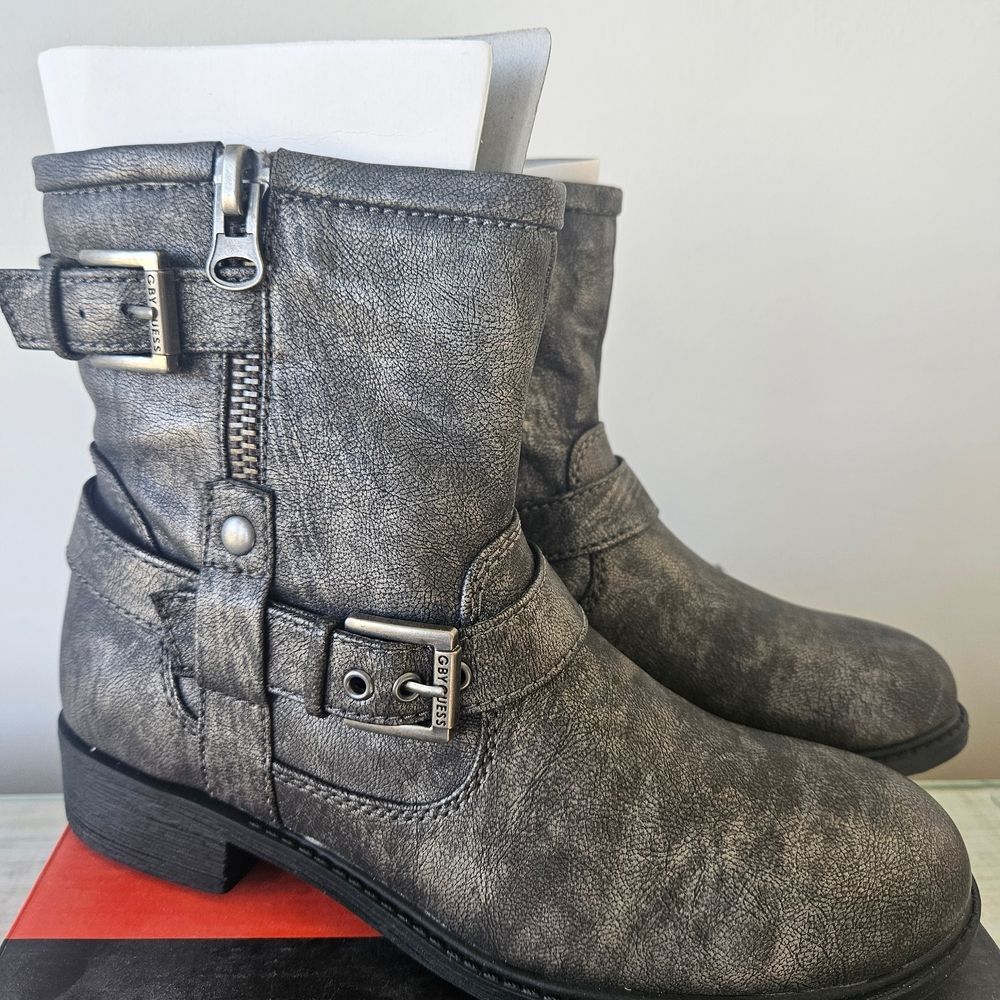 G by Guess Gazila Brand New Gray Combat Boots